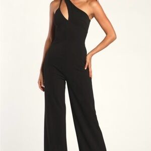 Lulu's Black Asymmetrical Jumpsuit